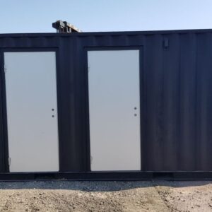 Contenedor acondicionado de 20 pies con dos ventanas y dos puertas