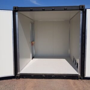 Contenedor acondicionado de 20 pies con dos ventanas y dos puertas